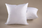 Two White Siberian Goose Down Square Pillows